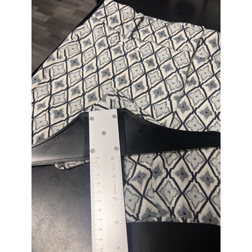Ann Taylor Loft Women 0 White/Blue Geometric Print Shorts Beach Resort Wear - Picture 5 of 8